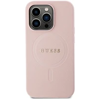 Guess GUHMP13XPSAHMCP dėklas telefonui iPhone 13 Pro Max - rožinis Saffiano Magnetinis