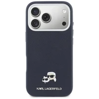 KARL LAGERFELD case for IPHONE 17 Pro compatible with MagSafe KLHMP17L6PFKCLB (PU FW W/ K&C Head Pin) blue