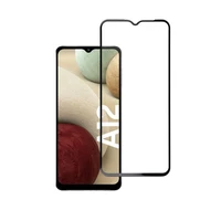 Apsauginis stiklas Blue Star - SAMSUNG A12 pilnas paviršius (pilnas klijavimas su rėmeliu/mažas dydis) - juodas Apsauginis stiklas Blue Star