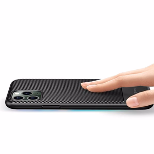Crong Prestige Carbon dėklas, skirtas iPhone 11 Pro Max, juodas
