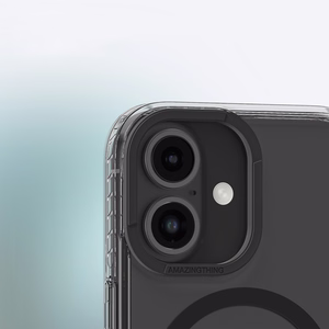 AmazingThing Titan Pro Mag dėklas su magnetiniu žiedu iPhone 16 - juodas