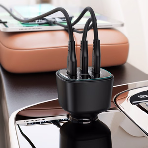 Acefast B18 200 W automobilinis įkroviklis, 2 × USB-C + USB-A, juodas