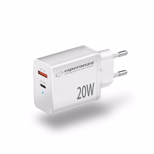 Esperanza EZC105W tinklo įkroviklis 20W baltas