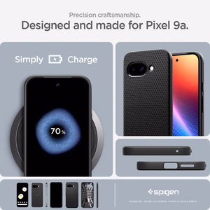 Spigen Liquid Air dėklas telefonui Google Pixel 9A - matinė juoda