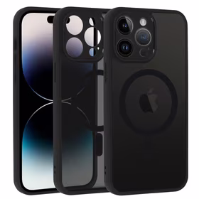Pilnai matinis Mag dėklas telefonui Iphone 14 Pro Max juodas