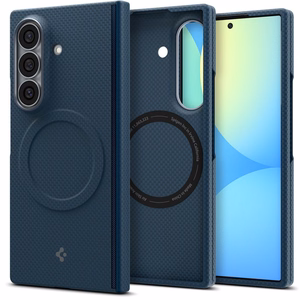 Spigen AirSkin Aramid MagFit MagSafe dėklas, skirtas Samsung Galaxy Z Fold 8 Ultra – tamsiai mėlynas