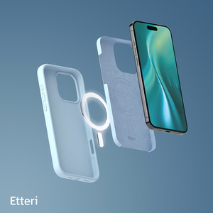 "Etteri" silikoninis magnetinis dėklas "iPhone 16 Pro Max" 6,9" šviesiai mėlynas