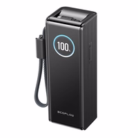 "EcoFlow RAPID Powerbank" 25000 mAh, 170 W (įmontuoti 100 W kabeliai).