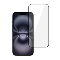 Tel Protect Pilno Klijavimo 6D Apsauginis Stiklas IPHONE 16 Juodas - 10 RINKINYS