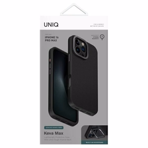 Uniq Keva Max Magclick įkrovimo dėklas telefonui iPhone 16 Pro Max - juodas