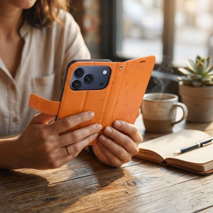 MEZZO Book Dėklas IPHONE 17 katės rudas
