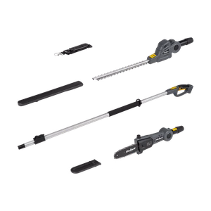 Rebel 2-in-1 cordless telescopic hedge trimmer and saw