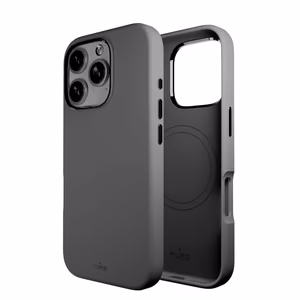 Puro Icon Mag Pro MagSafe silikono dėklas iPhone 16 Pro - tamsiai pilkas
