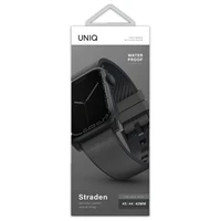 Uniq Straden odinis Hybrid dirželis skirtas Apple Watch 1/2/3/4/5/6/7/8/SE/SE2/Ultra 42/44/45/49mm - pilkas