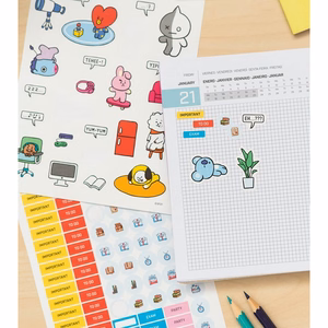 BT21 2021/2022 mokslo metų kalendorius, mėlynas
