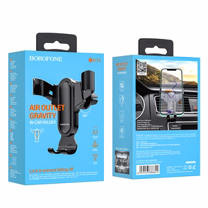 Automobilinis telefono laikiklis Borofone BH74 tvirtinamas ant ventiliacijos grotelių, juodas