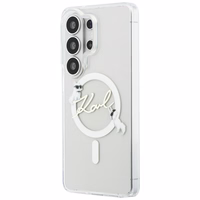 Karl Lagerfeld IML KC Script MagSafe Dėklas for Samsung Galaxy S26 Ultra - skaidrus