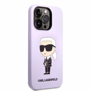 Karl Lagerfeld KLHCP14XSNIKBCU iPhone 14 Pro Max 6.7" kietas dėklas violetinis Silikon Ikonik