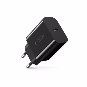 Tech-Protect NC20W USB-C 1 jungties PD20W sieninis įkroviklis – juodas