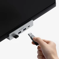 "Orico MH4PC" šakotuvas su USB-C / 3x USB-A 3.0 + 1x USB-C 3.0 - sidabrinės spalvos