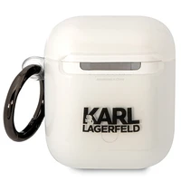 Karl Lagerfeld KLA2HNCHTCT Airpods 1/2 dėklas permatomas Ikonik Choupette