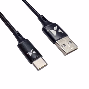 USB laidas Wozinsky WUC-C1B juodas Type-C 100cm