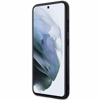 Karl Lagerfeld Saffiano Mono metalinis logotipas dėklas telefonui Samsung Galaxy S24+ - juodas