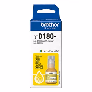 Brother BTD180Y – rašalo buteliukas, geltonas