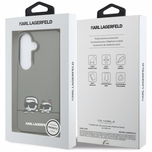 Karl Lagerfeld IML Peekaboo Karl&Choupette MagSafe Dėklas for Samsung Galaxy S26 - juodas