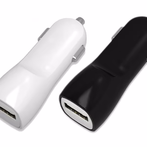 Automobilinis įkroviklis Tellos su USB jungtimi (dual) (1A+2A) baltas