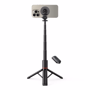 Tech-Protect L06S Bluetooth magnetic selfie stick with MagSafe, remote control, tripod up to 82cm and 360 head - black