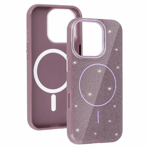 Magnetinis Itin Plonas Blizgus dėklas Iphone 14 violetinė