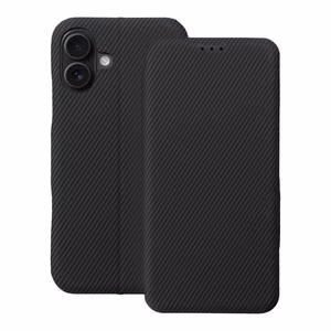 FOLIO šoninis magnetinis knygos tipo dėklas, skirtas IPHONE 16 PLUS, juodas