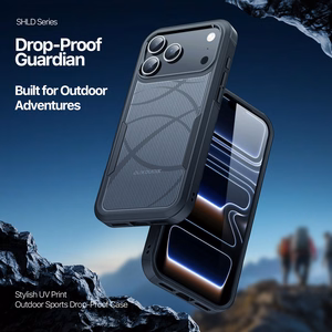 Dėklas Dux Ducis Shld Apple iPhone 17 Pro juodas (Umbra Pattern)