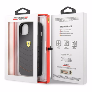Ferrari FEHCP13SRQUK iPhone 13 mini 5.4 kietasis dėklas juodas Off Track Quilted
