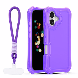Safepop dėklas su dirželiu skirtas iPhone 16 6,1" violetinis