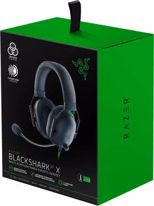 Razer Blackshark V2 X ausinės laidinės ant galvos žaidimų juodos, žalios