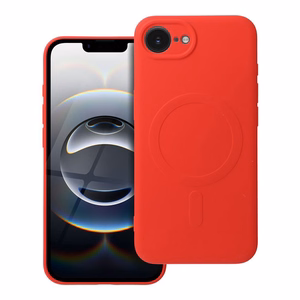 SILICONE MAG COVER dėklas telefonui suderinamas su Magnetiniu IPHONE 16e raudona
