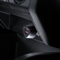 FORCELL F-ENERGY Carbon CC50-2A automobilinis įkroviklis 2 x USB A QC3.0 3A 36W juodas