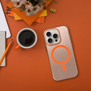 Dėklas SIMPLY, suderinamas su MagSafe, skirtas iPhone 14, titano smėlio spalvos