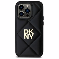 DKNY Quilted Stack Logo dėklas telefonui iPhone 14 Pro Max - juodas