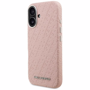 Karl Lagerfeld FW Stamped Karl MagSafe Dėklas iPhone 16 - rožinis