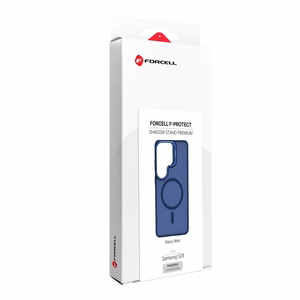 Case for Samsung S26 Forcell F-Protect Shadow Stand Premium compatible with MagSafe navy blue