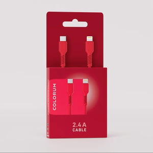 COLORUM laidas USB-C - Lightning 1,8m 2,4A CK12-CL-02 xMagenta