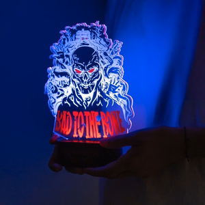 Stranger Things Bad To The Bone LED naktinė lempa, 16 × 24 cm