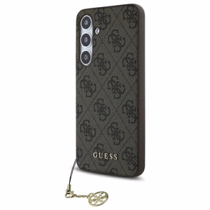 Guess GUHCS24FEGF4GBR S24 FE S721 rudas/rudas kietas dėklas 4G Pakabukų Kolekcija