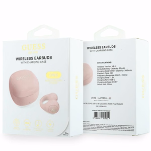 Belaidės ausinės OWS Guess Mini Classic, rožinės