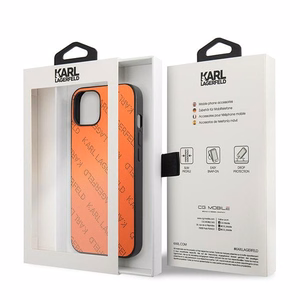 Karl Lagerfeld KLHCP13SPTLO iPhone 13 mini 5,4" жёсткий чехол оранжевый/оранжевый Perforated Allover