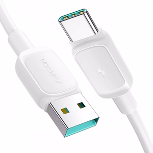 USB laidas Joyroom „A14“ baltas „Type-C“ 120cm (iki 3A)