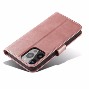 Magnetinis dėklas su atvartu Samsung Galaxy S25 - rožinis